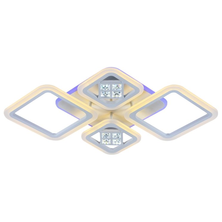 Светодиодная потолочная люстра с пультом ДУ и диммером Profit Light 18024/2+2 WHT