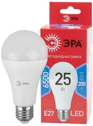 Лампа светодиодная ЭРА E27 25W 6500K матовая LED A65-25W-865-E27 R Б0048011