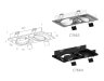 Корпус светильника встраиваемый поворотный для насадок D70mm Ambrella light Diy Spot C7663