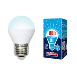 Лампа светодиодная (UL-00003834) E27 11W 4000K матовая LED-G45-11W/NW/E27/FR/NR