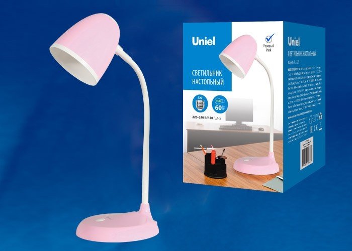 Настольная лампа (UL-00003653) Uniel Standard TLI-228 Pink E27