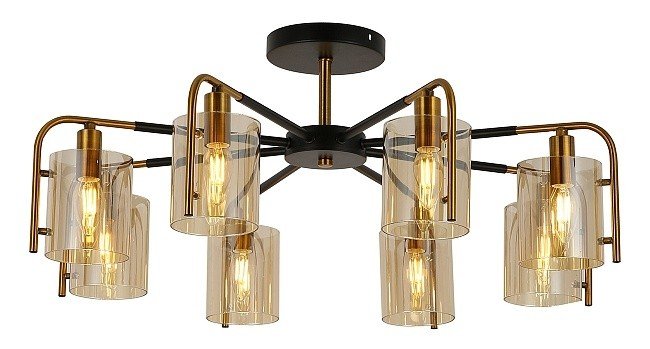 Люстра на штанге Escada Elegant 671/8P Black/Gold
