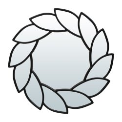Зеркало декоративное ''Бергамо'' 49,5 см, D зеркала 28 см Qwerty 74076