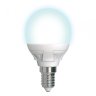 Диммируемая светодиодная лампа E14 7W 4000K (белый) Uniel LED-G45 7W-4000K-E14-FR-DIM PLP01WH (UL-00004300)