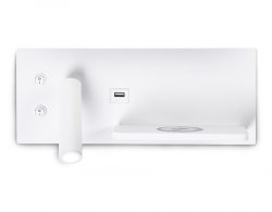 Настенный светильник с выключателем, USB и беспроводной зарядкой Ambrella light Wall FW2971