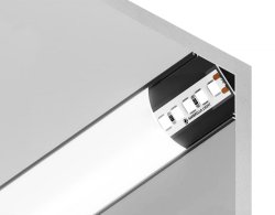 Алюминиевый профиль угловой круглый 15.7*15.7 для светодиодной ленты до 9,78мм Ambrella light ILLUMINATION Alum GP2100BK