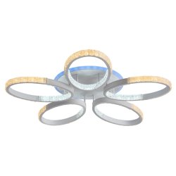 Светодиодная диммируемая люстра с ПДУ Profit Light 8097/5 WHT 110W+6W RGB