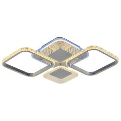 Светодиодная диммируемая люстра с ПДУ Profit Light 5886/4B CHR 80W+8W RGB