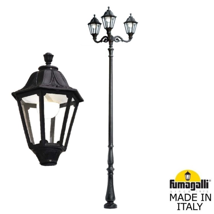 Парковый фонарь Fumagalli HOREB ADAM/Noemi 3L E35.208.M30.AXH27