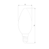 Филаментная светодиодная лампа E14 7W 4200K (белый) С35 Elektrostandard BLE1412 (a049116)