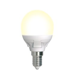 Диммируемая светодиодная лампа E14 7W 3000K (теплый) Uniel LED-G45 7W-3000K-E14-FR-DIM PLP01WH (UL-00004302)