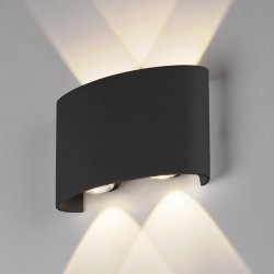 Уличный настенный светильник Elektrostandard 1555 TECHNO LED черный (a049672)