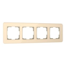 Рамка из стекла на 4 поста Elite айвори Werkel W0042443