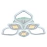 Светодиодная диммируемая люстра с ПДУ Profit Light 8439/3+3 WHT 150W+8W RGB