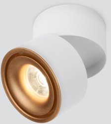 Накладной светодиодный светильник Elektrostandard DLR031 15W 4200K 3100 белый матовый/золото (a050527)