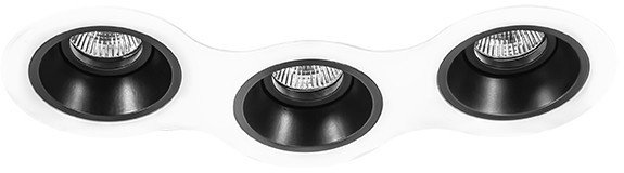 D696070707 Встраиваемый точечный светильник Domino Round Lightstar (комплект из 214696+214607+214607+214607)