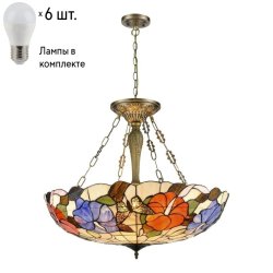 Подвесная люстра с лампочками Velante 816-807-06+Lamps E27 P45