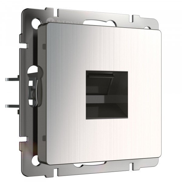 Розетка Ethernet RJ-45 (глянцевый никель) Werkel W1181002