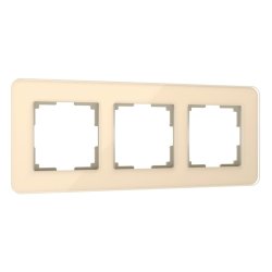 Рамка из стекла на 3 поста Elite айвори Werkel W0032443