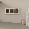 Рамка из стекла на 3 поста Elite айвори Werkel W0032443