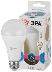 Светодиодная лампа Е27 25W 4000К (белый) Эра LED A65-25W-840-E27 (Б0035335)