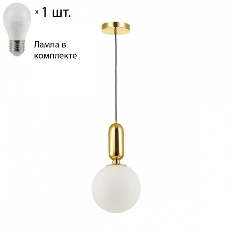 Подвесной светильник с лампочкой Odeon Light Okia 4669/1+Lamps E27 P45