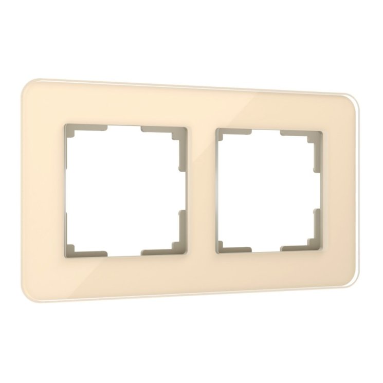 Рамка из стекла на 2 поста Elite айвори Werkel W0022443
