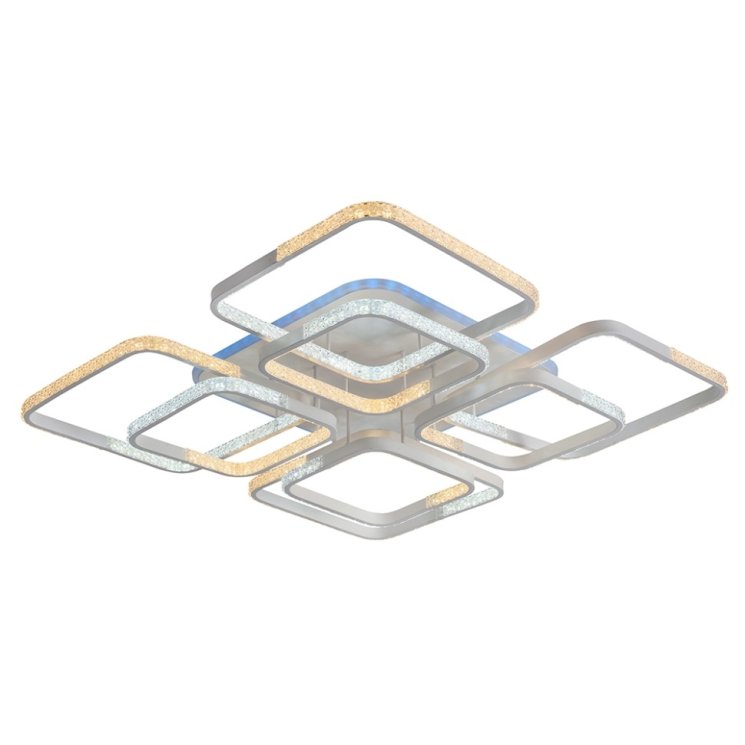 Светодиодная диммируемая люстра с ПДУ Profit Light 8026/4+4 WHT B 288W+14W RGB