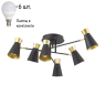 Потолочная люстра с лампочками Lumion Liam 3790/6C+Lamps E14 P45