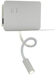 Настенный светодиодный светильник спот с полочкой, USB порт ST Luce Pinaggio SL1576.501.02