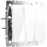 Выключатель трехклавишный (белый) Werkel W1130001