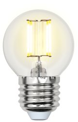 Диммируемая светодиодная лампа E27 5W 4000K (белый) Air Uniel LED-G45-5W-NW-E27-CL-DIM GLA01TR (UL-00002871)