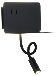 Настенный светодиодный светильник спот с полочкой,  USB порт  ST Luce Pinaggio SL1576.401.02