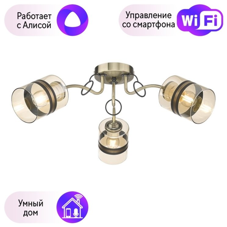 Потолочная люстра Velante с поддержкой Алиса 217-507-03-A