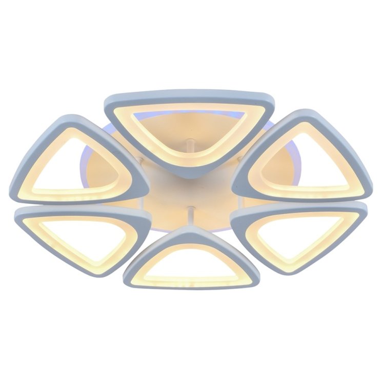 Светодиодная люстра с ПДУ Profit Light 8064/6 WHT 120W+8W RGB