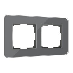 Рамка из стекла на 2 поста Elite графит Werkel W0022440