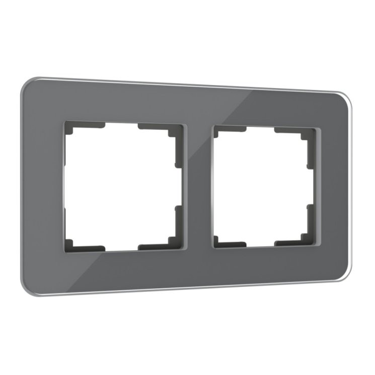 Рамка из стекла на 2 поста Elite графит Werkel W0022440