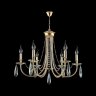Подвесная люстра Crystal Lux с лампочками VICTORIA SP6 GOLD/AMBER+Lamps E14 Свеча