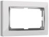Рамка для двойной розетки (белый/хром) Werkel W0081901