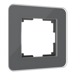 Рамка из стекла на 1 пост Elite графит Werkel W0012440