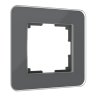 Рамка из стекла на 1 пост Elite графит Werkel W0012440