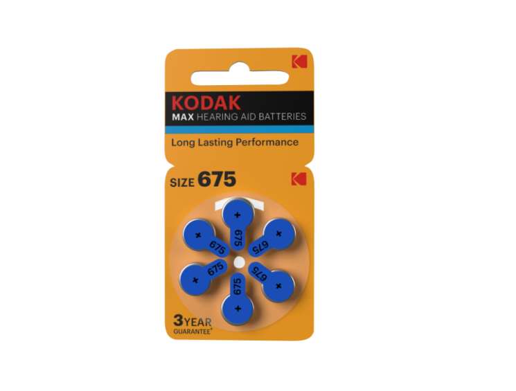 Набор из 6 шт, Батарейки Kodak ZA675-6BL [KZA675-6] MAX Hearing Aid (360/1800/45000) (Б0051739)