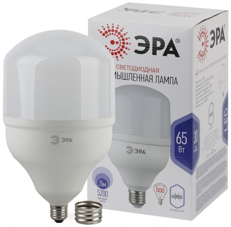 Светодиодная лампа E27/E40 65W 6500К (холодный) Эра LED POWER T160-65W-6500-E27/E40 (Б0027924)