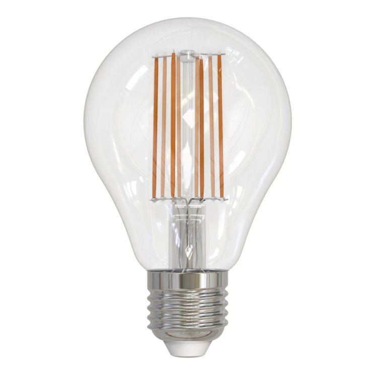 Филаментная светодиодная лампа E27 15W 3000K (теплый) Sky Uniel LED-A70-15W-3000K-E27-CL PLS02WH (UL-00004868)