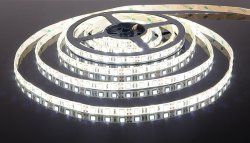 5м. Светодиодная лента белого цвета 5050, 6500К, 14,4W, 12V, 60LED/m, IP65 Elektrostandard (a027840)