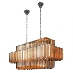 Подвесная люстра iLamp Destiny MD0267-14B CHROME+BROWN