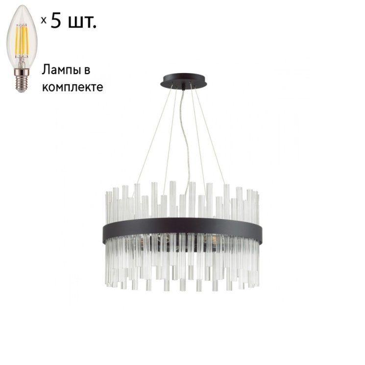 Подвесная люстра с лампочками Lumion Mitsuko 5272/5+Lamps E14 Свеча