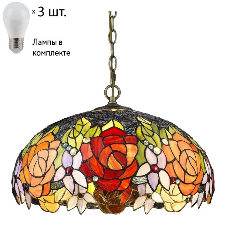 Подвесной светильник с лампочками Velante 828-806-03+Lamps E27 P45