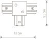 Соединитель T-образный для однофазного шинопровода Nowodvorski Profile Recessed 8834