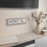 Рамка из стекла на 4 поста Elite дымчатый Werkel W0042417